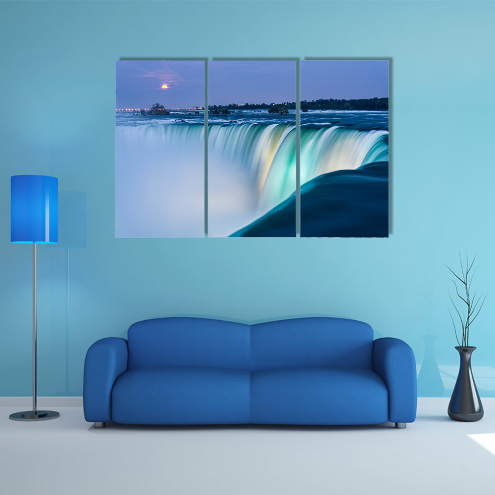 Dusk At Niagara Falls Canvas Wall Art