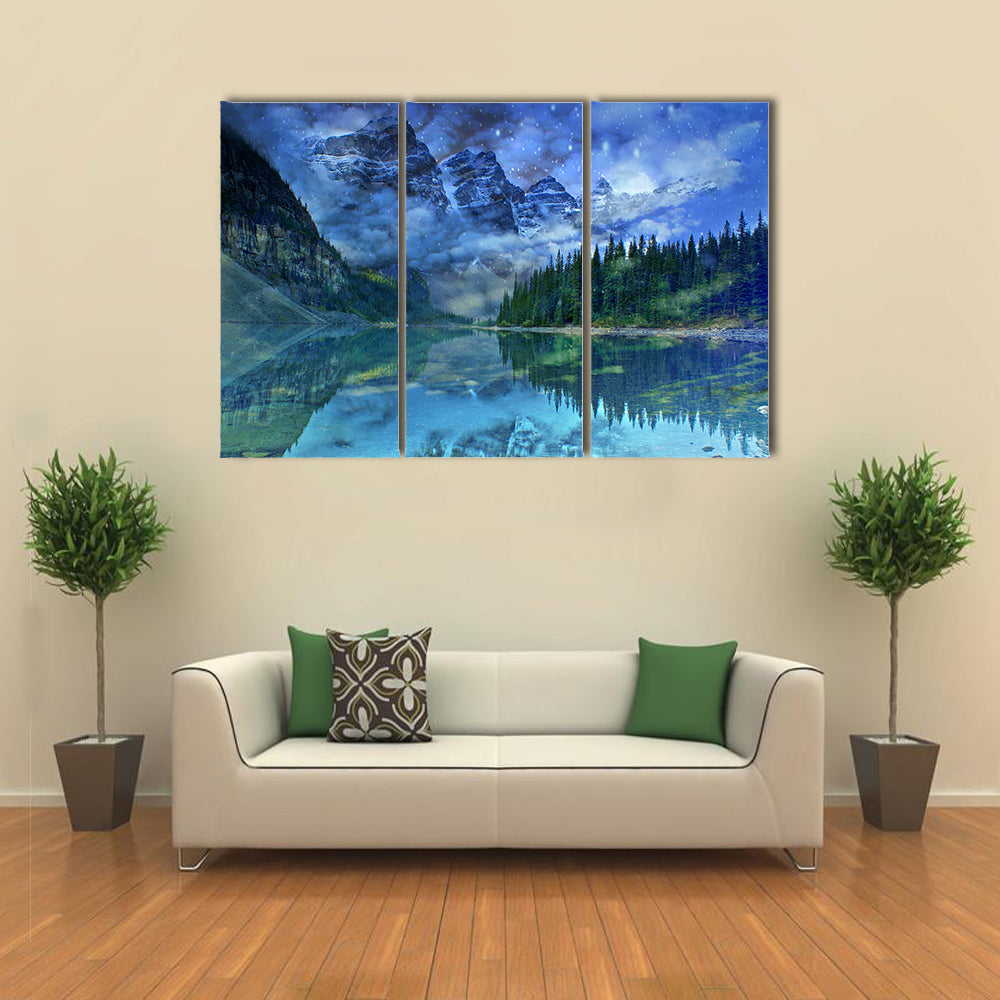 Moraine Lake In Banff Canvas Wall Art