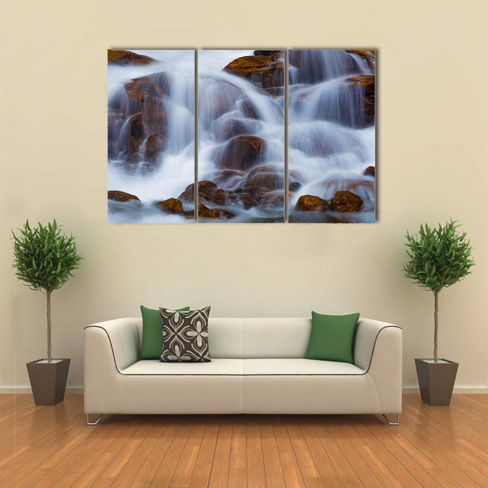 Waterfall In Rocky Mountain National Park Canvas Wall Art