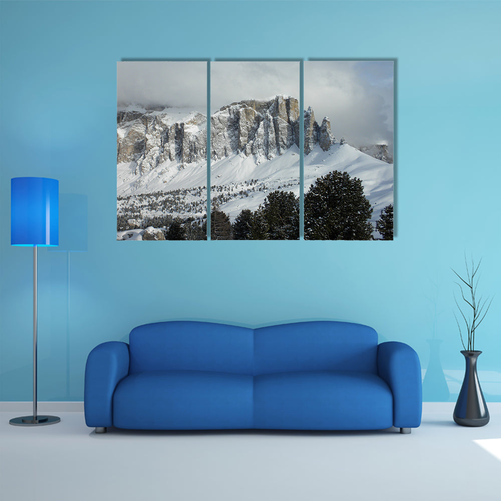 Gruppo Cella Mountains In Italy Canvas Wall Art