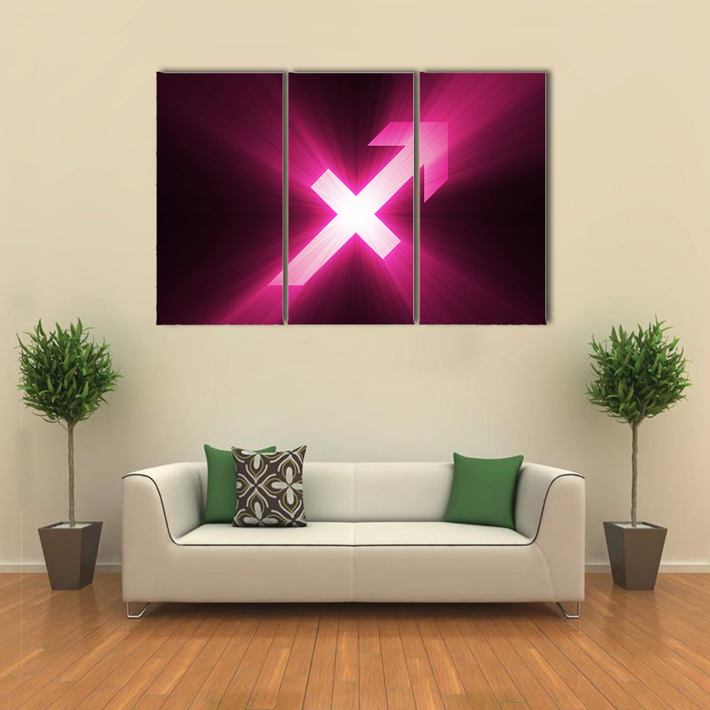 Sagittarius Horoscope Symbol Canvas Wall Art