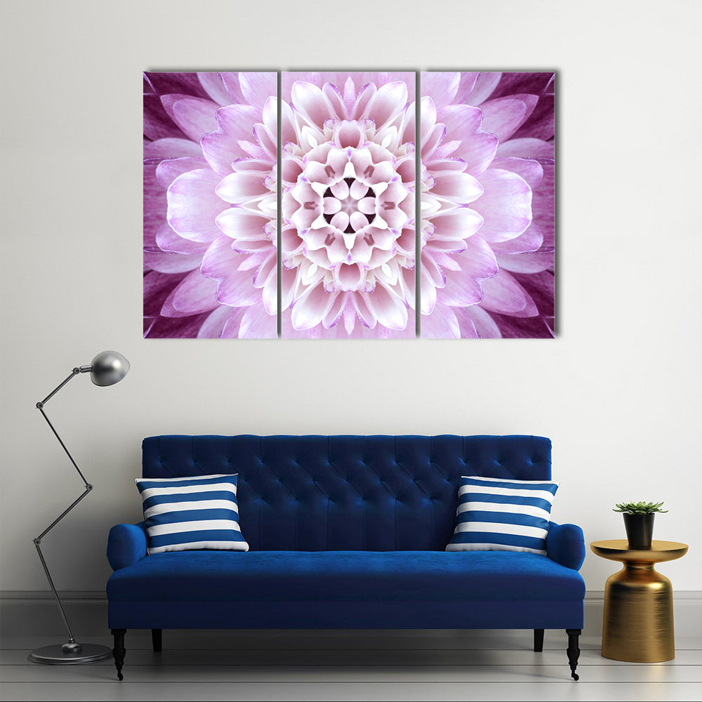 Purple Concentric Flower Canvas Wall Art