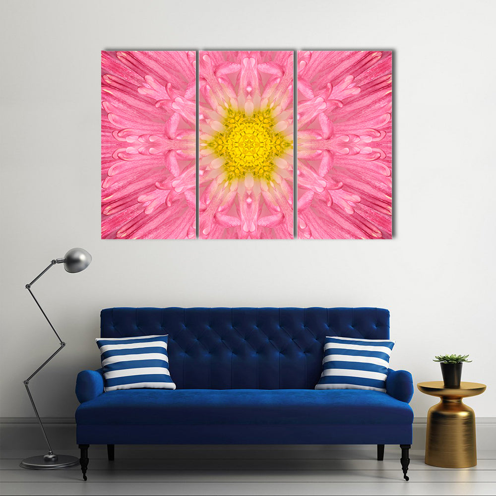 Pink Concentric Flower Canvas Wall Art