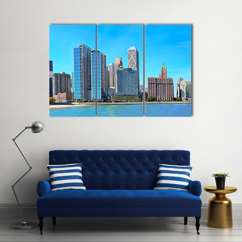 Chicago Lakeshore Skyline Canvas Wall Art