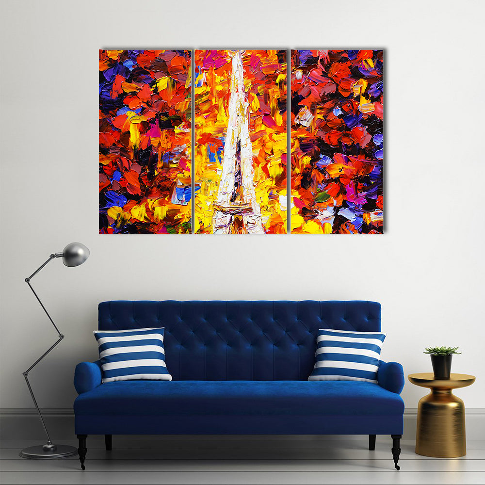 Eiffel Tower In Paris Canvas Wall Art