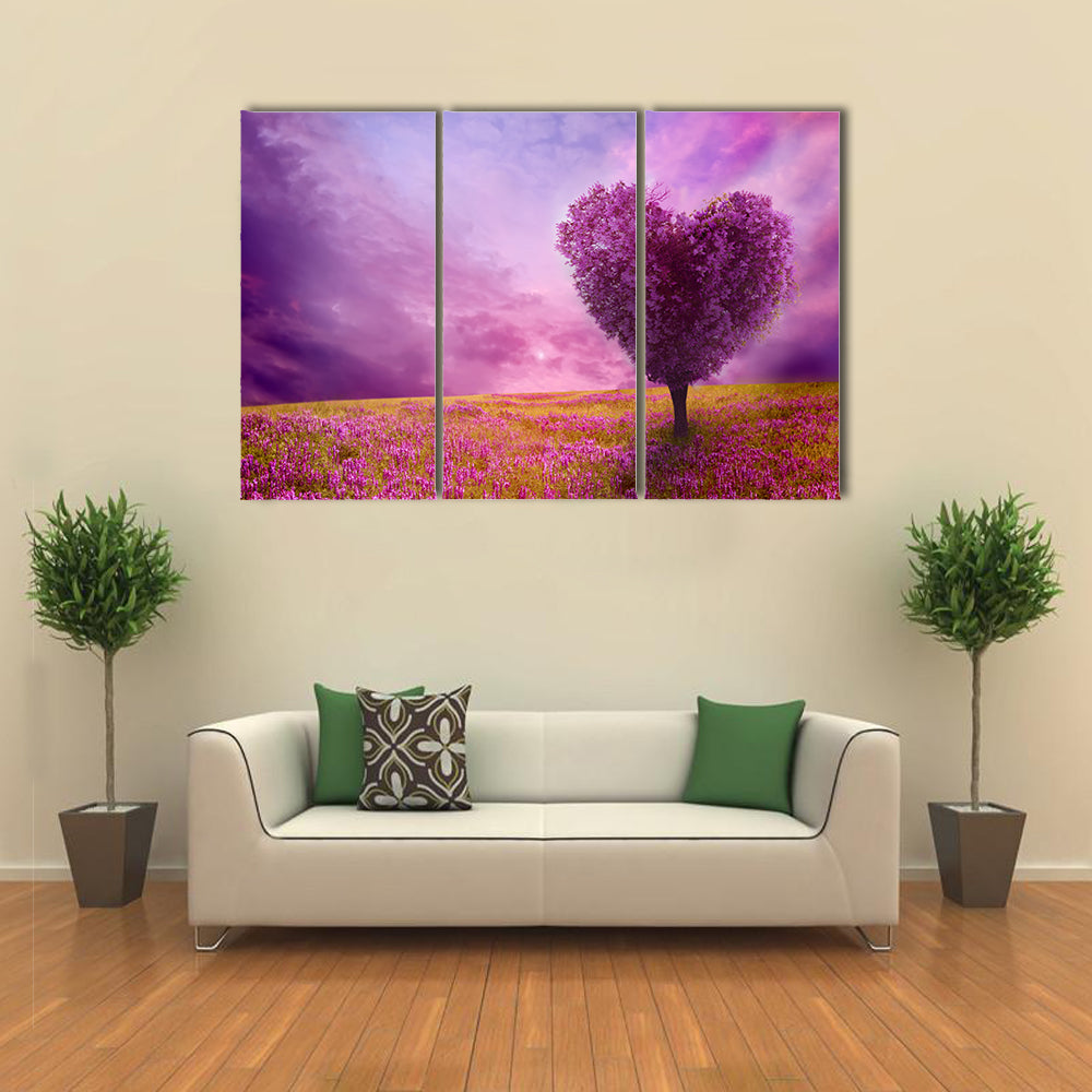 Tree Of Love In Spring Canvas Wall Art