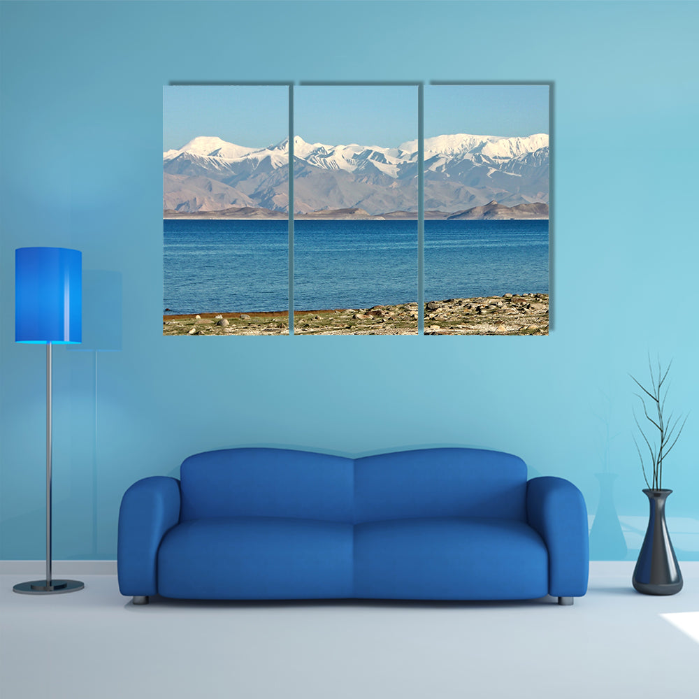Pamir Mountains And Karakul Lake In Tajikistan Canvas Wall Art