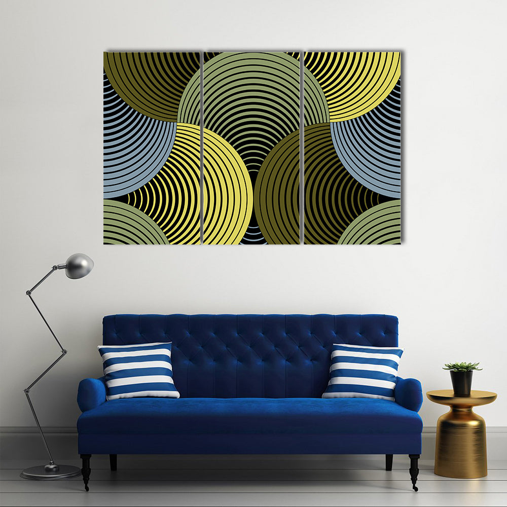 Ornate Geometric Petals Grid Canvas Wall Art