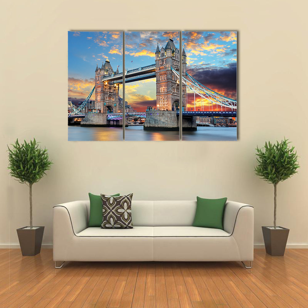 Tower Bridge at Sunset, London Canvas Wall Art