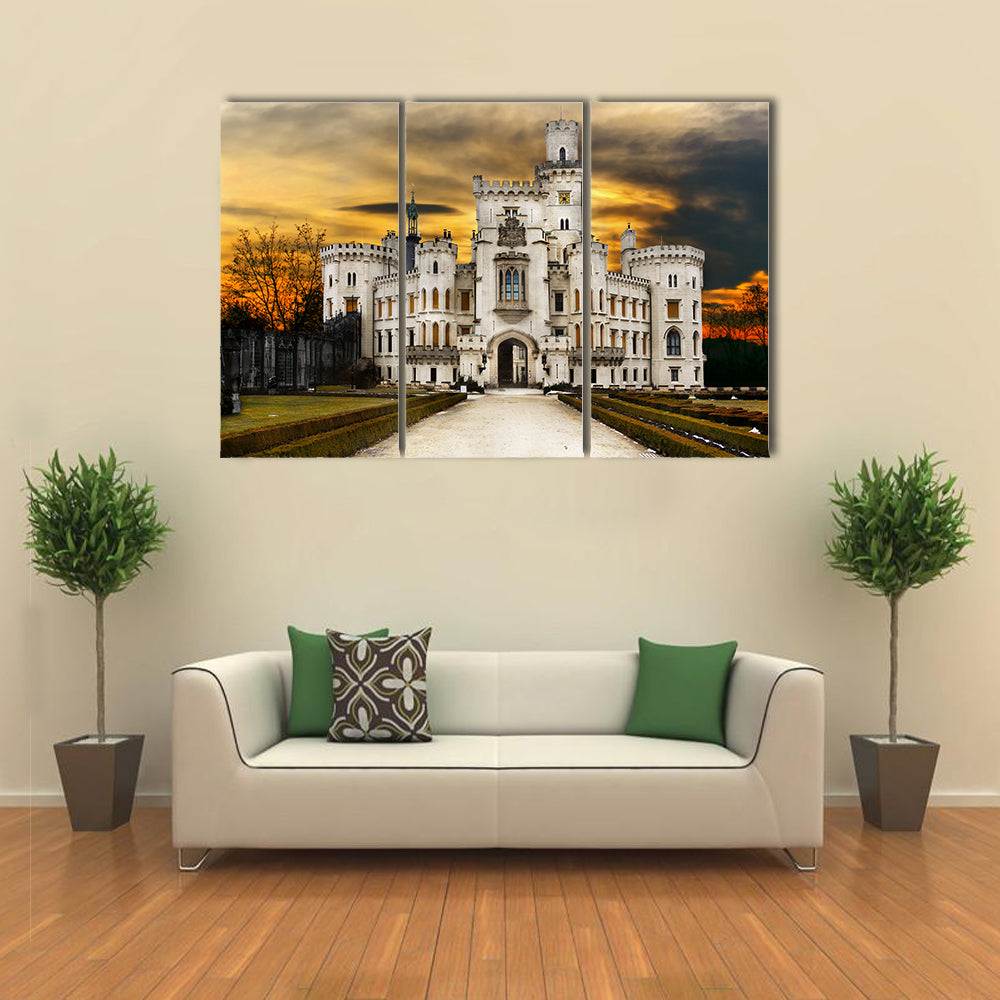 Hluboka Castle In Bohemia Canvas Wall Art