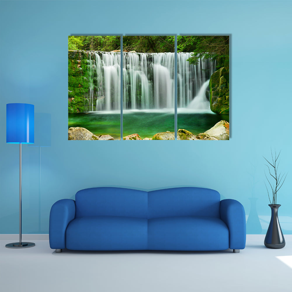 Lake Emerald Waterfalls Canvas Wall Art