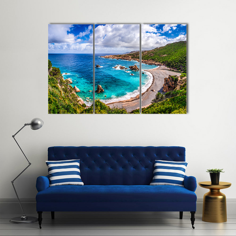 Turquoise Bay at Costa Paradiso, Sardinia Canvas Wall Art