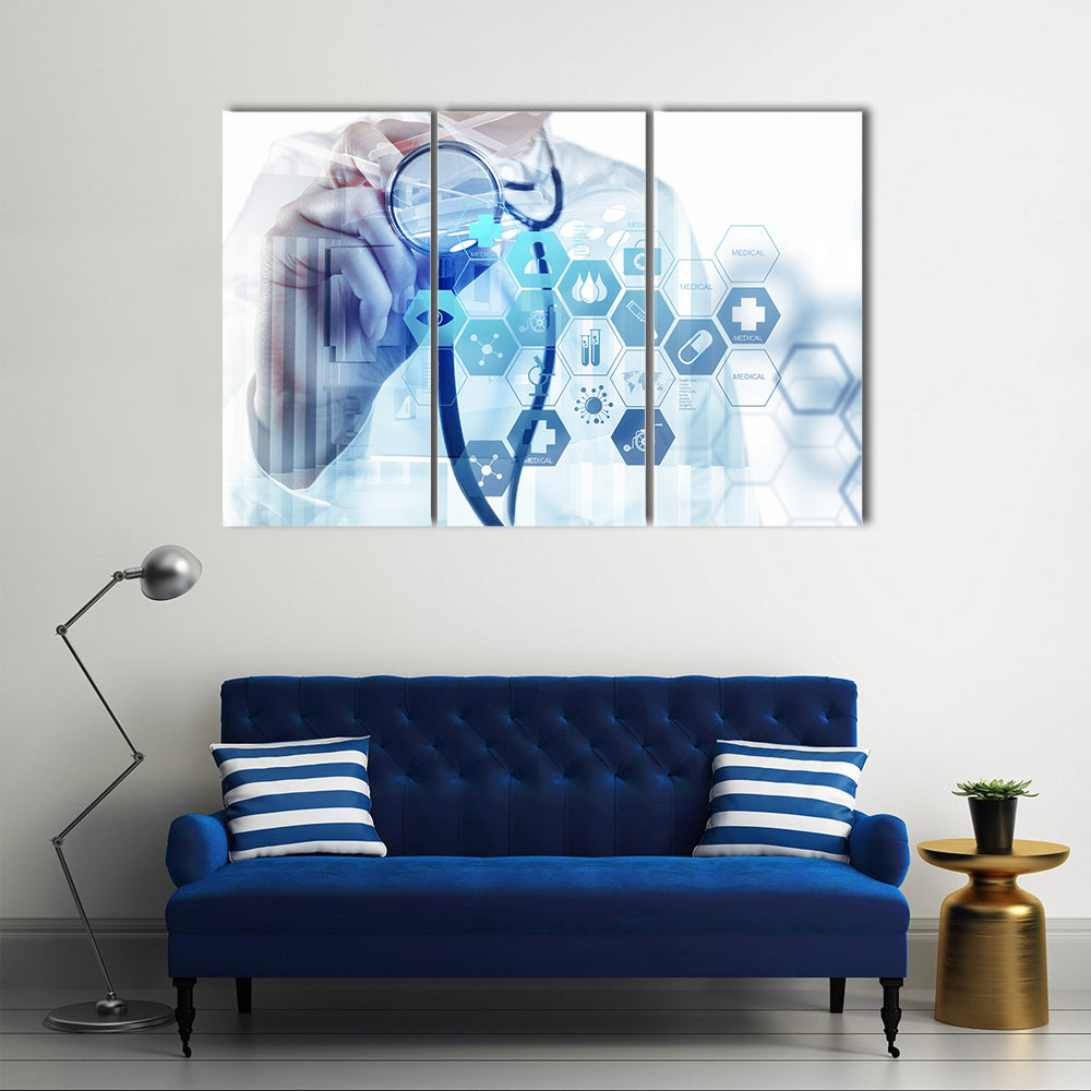 Smart Medical Doctor Digital Canvas Wall Art