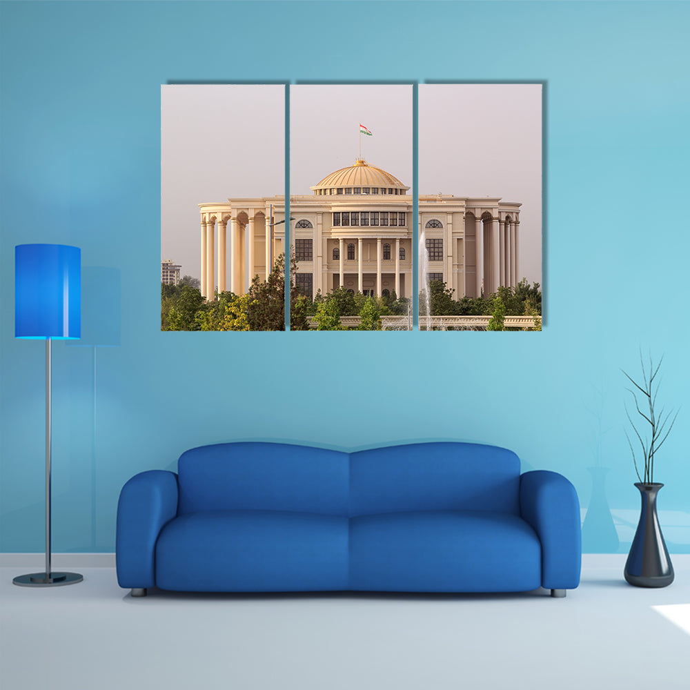 Palais Des Nations In The Morning Canvas Wall Art