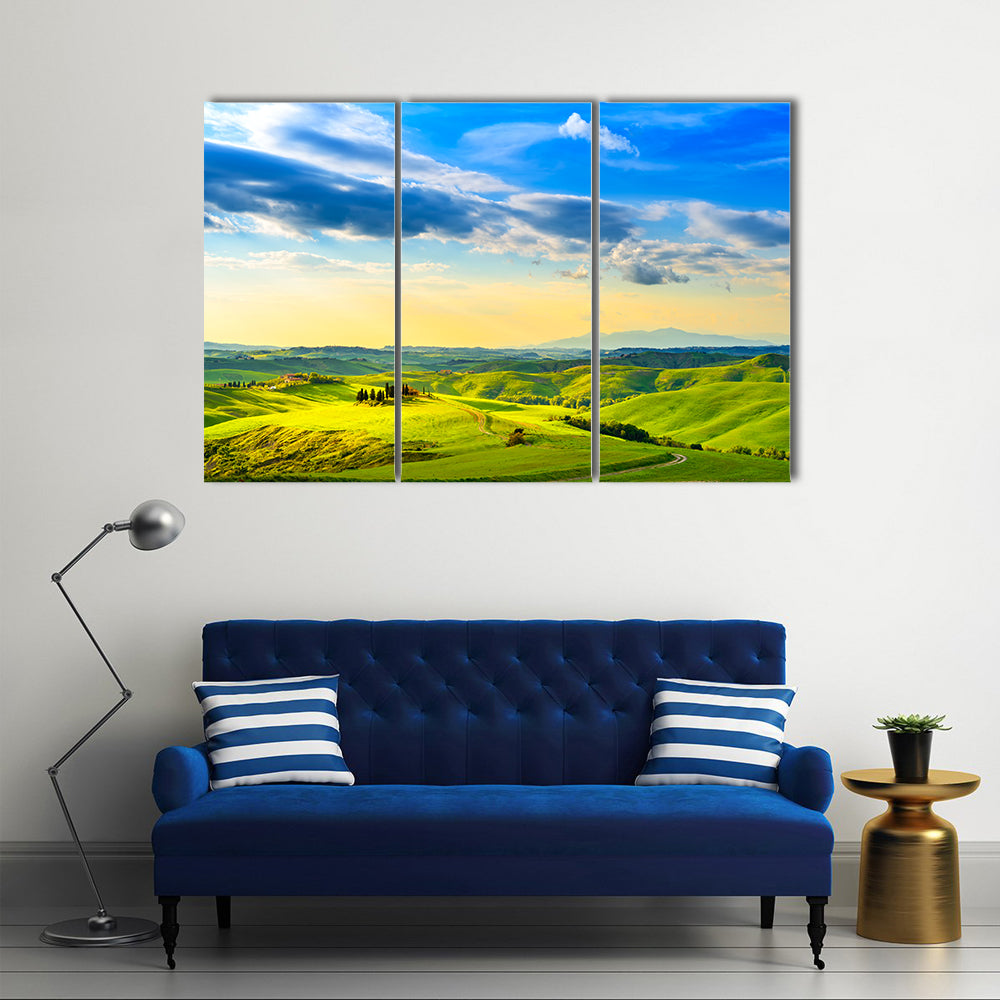 Tuscany Rolling Hills Farmhouse Canvas Wall Art