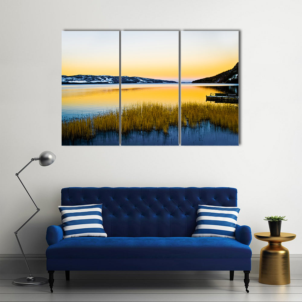 Lapland Lake In The North Of Sweden Canvas Wall Art