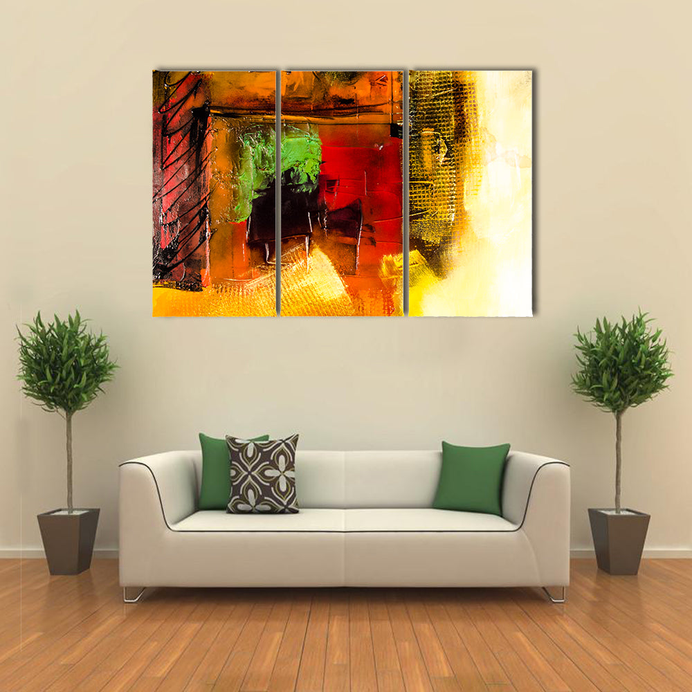 Modern Brushstrokes Abstract Canvas Wall Art
