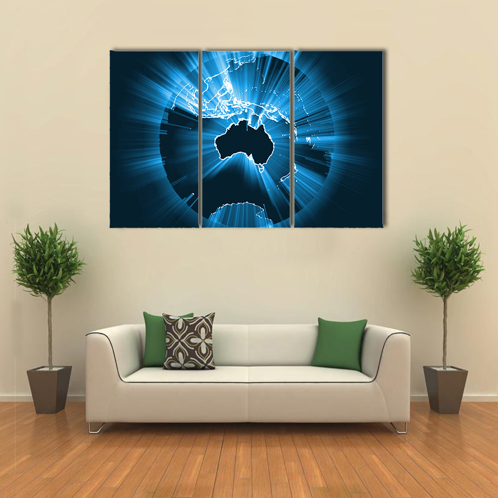 Coastline Starburst Light Flare Canvas Wall Art