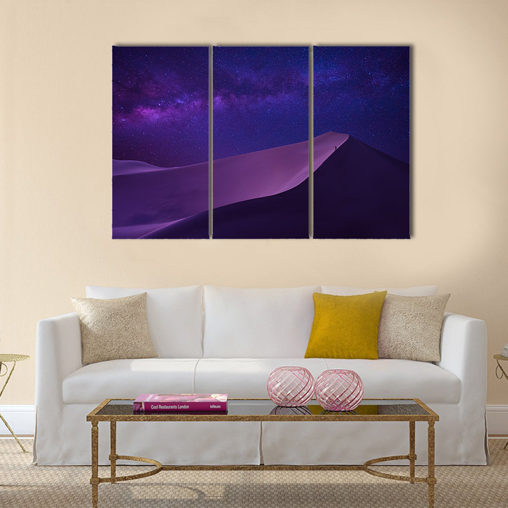 Milky Way Over Sahara Dunes Canvas Wall Art