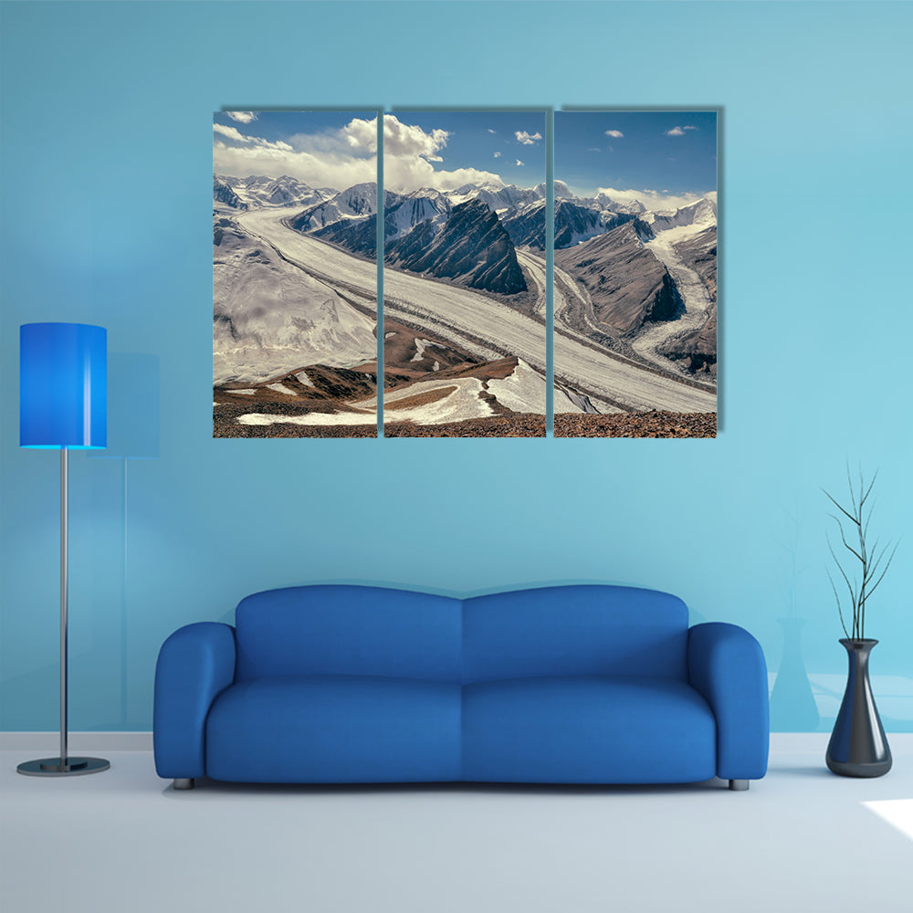 Fedchenko Glacier In Tajikistan Canvas Wall Art