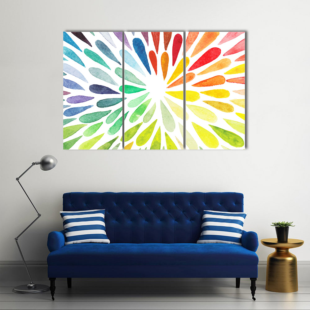 Colorful Splash Drops Canvas Wall Art