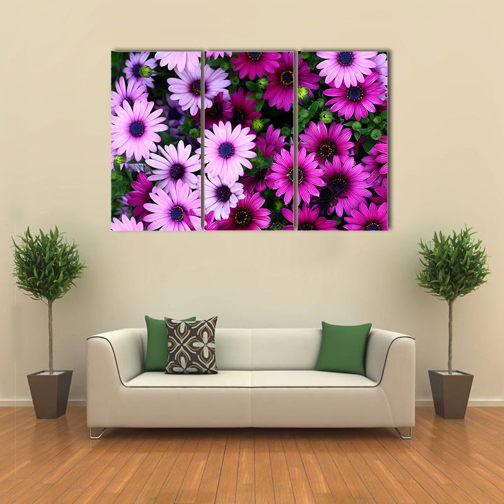 Flowers In The Garden Canvas Wall Art