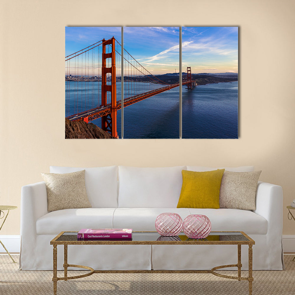 Golden Gate Bridge at Golden Hour San Francisco Canvas Wall Art