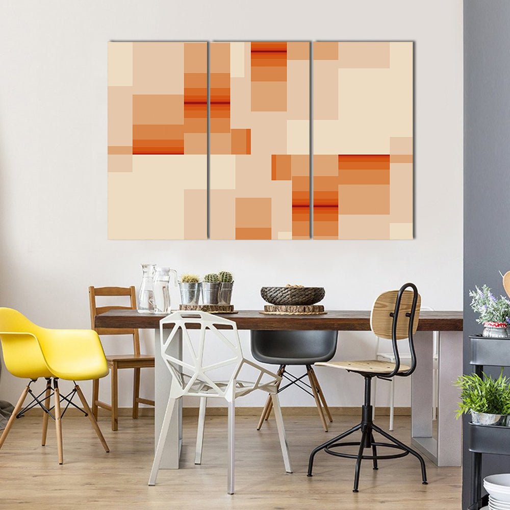 Digital Rectangles Abstract Canvas Wall Art