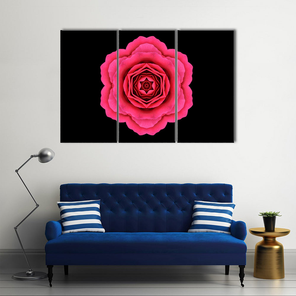 Pink Kaleidoscope Flower Canvas Wall Art