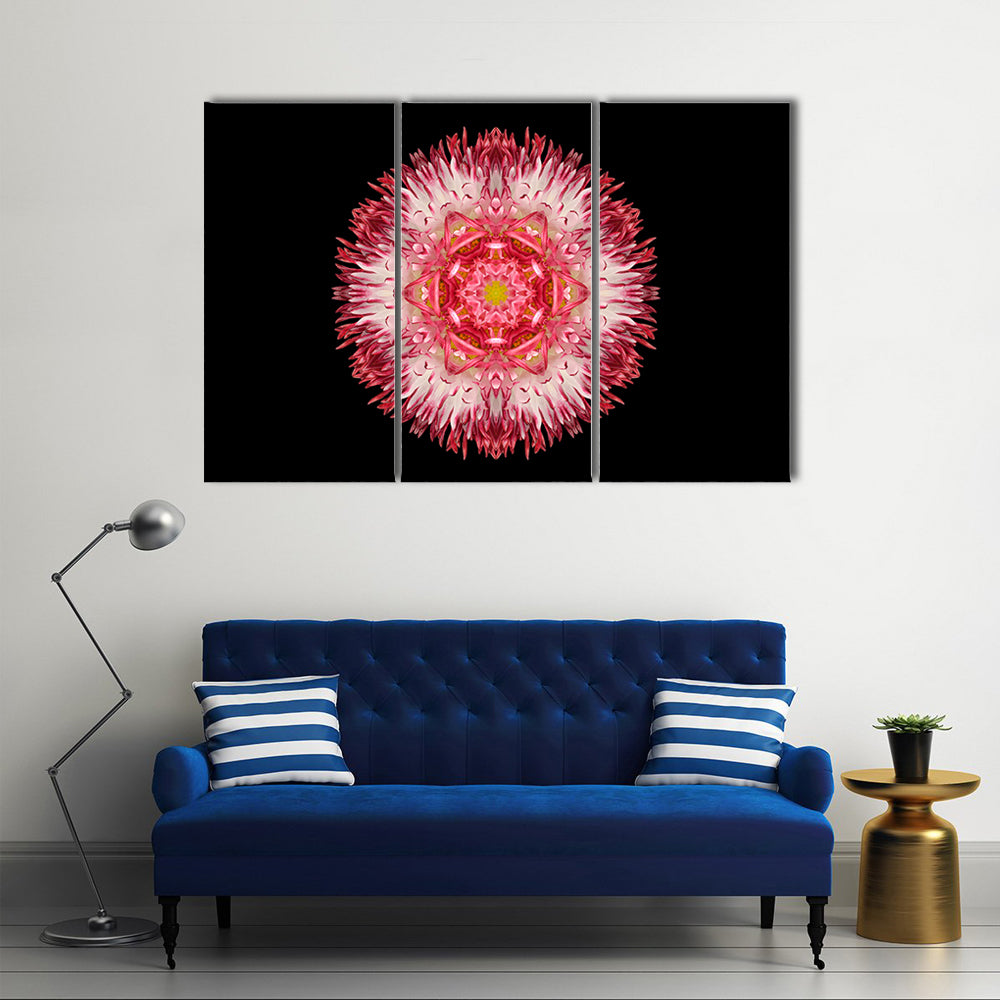 Pink Mandala Flower Canvas Wall Art
