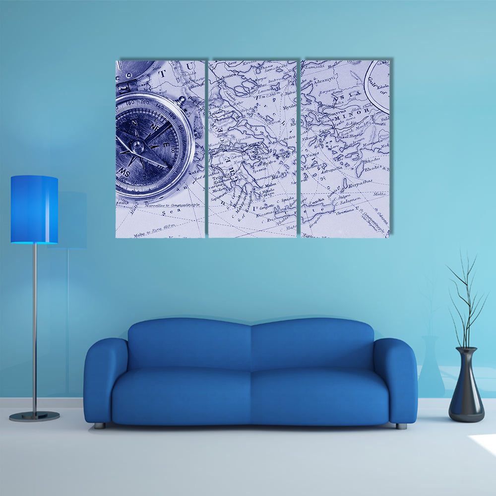 Antique Maps Showing Countries And Trade Routes Canvas Wall Art