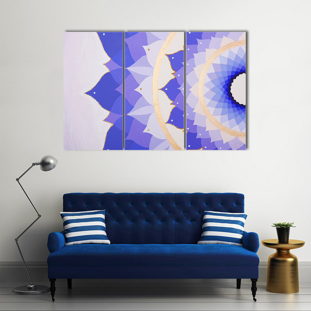 Purple Flower Mandala Canvas Wall Art