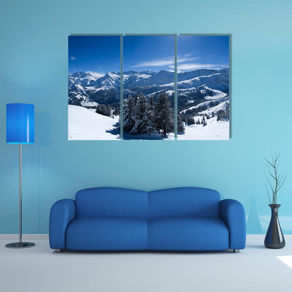 Bernese Alps Near Lenk In Switzerland Canvas Wall Art