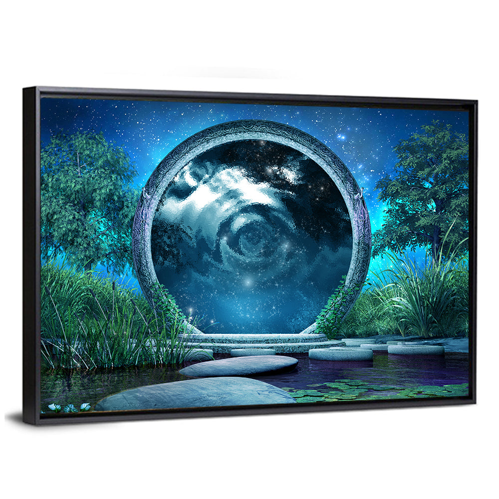 Magic Portal on the Lake Canvas Wall Art