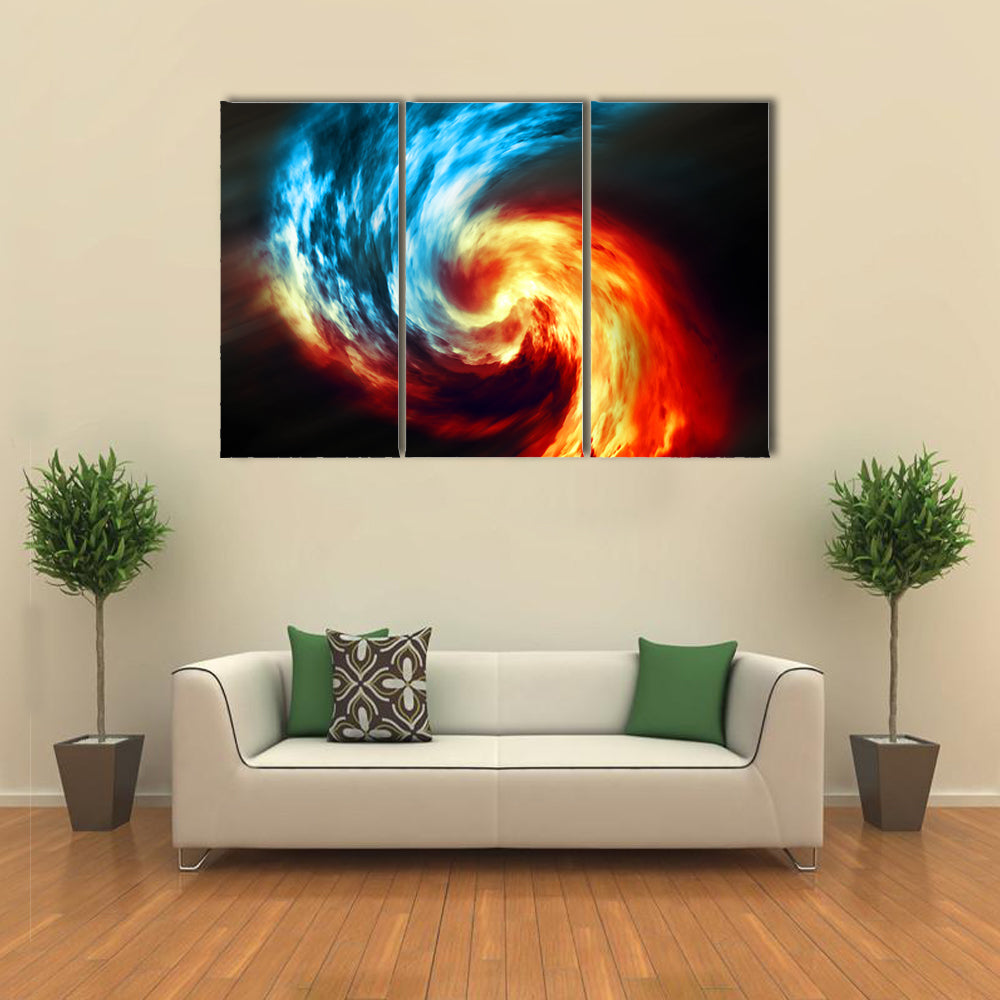 Twilight Smoke Vortex Canvas Wall Art