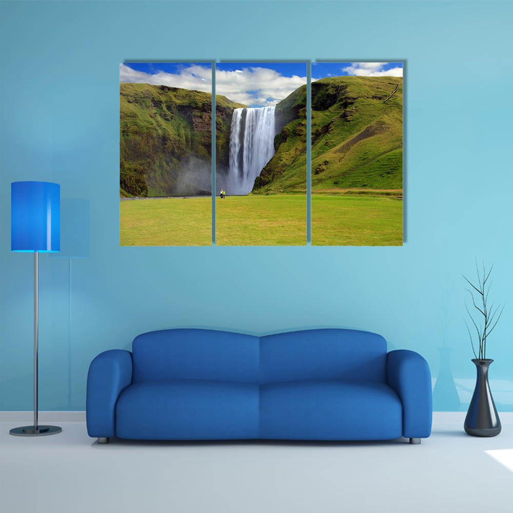 Skogarfoss Waterfall In South East Iceland Canvas Wall Art