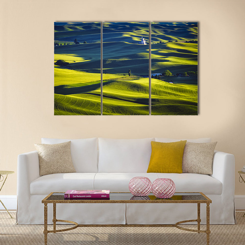 Palouse Rolling Hills at Sunset Canvas Wall Art