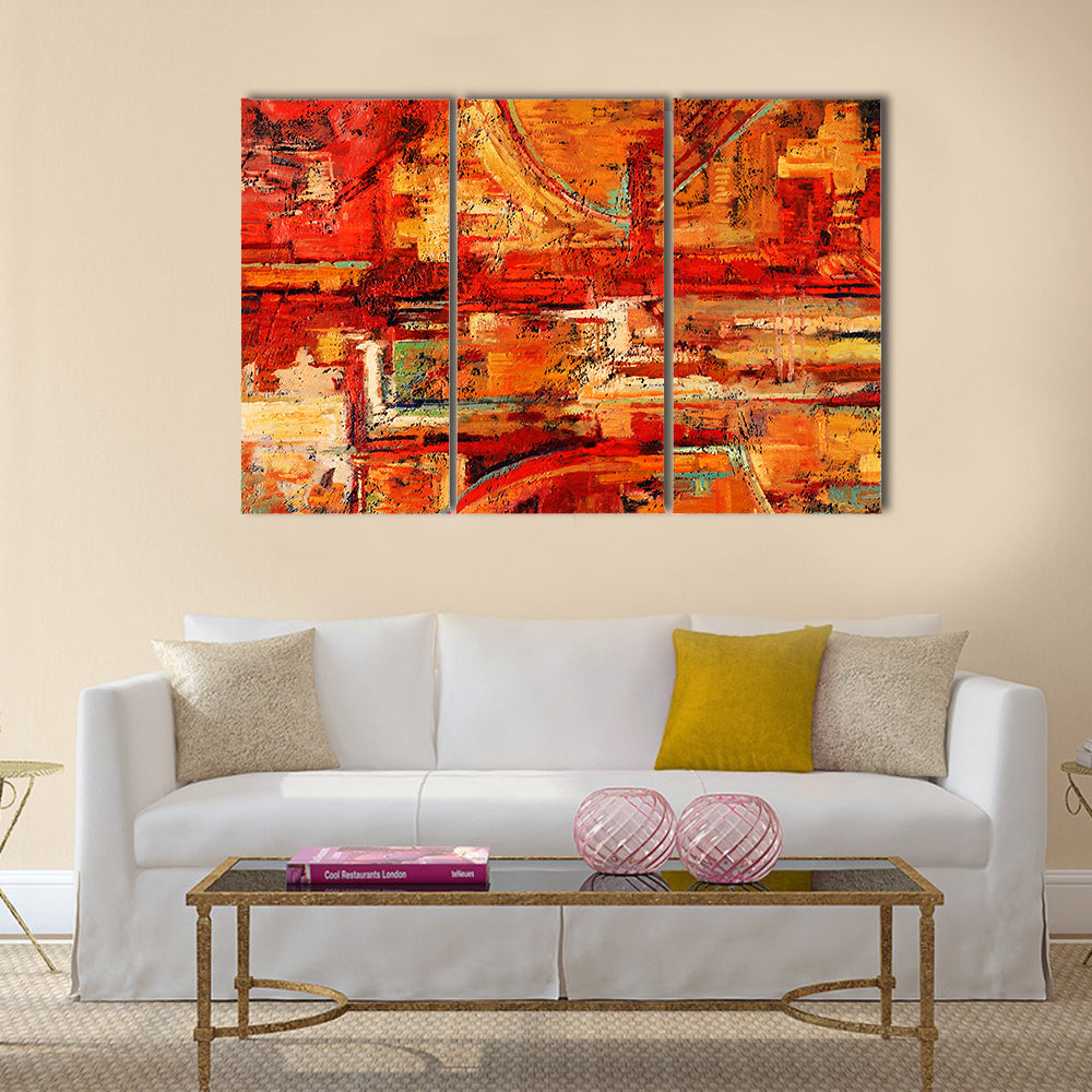 Oil Painting Brushstrokes Canvas Wall Art