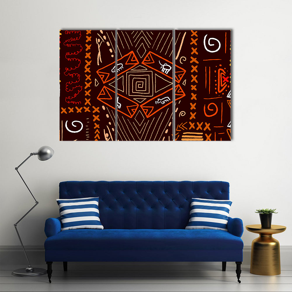 African Aboriginal Style Canvas Wall Art