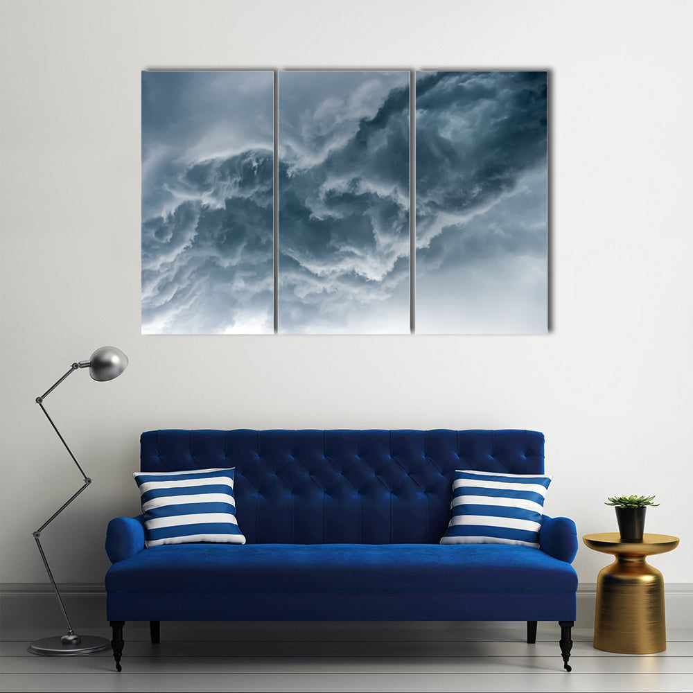 Dramatic Sky With Stormy Clouds Canvas Wall Art