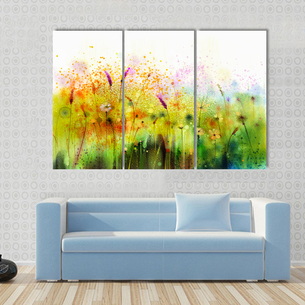 Cosmos Flowers Canvas Wall Art