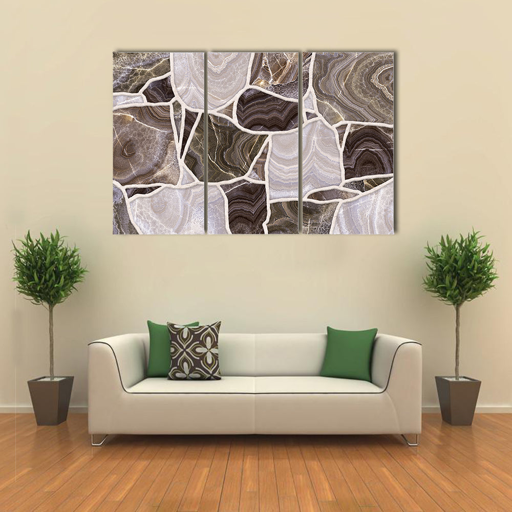 3d Stone Mosaic Canvas Wall Art
