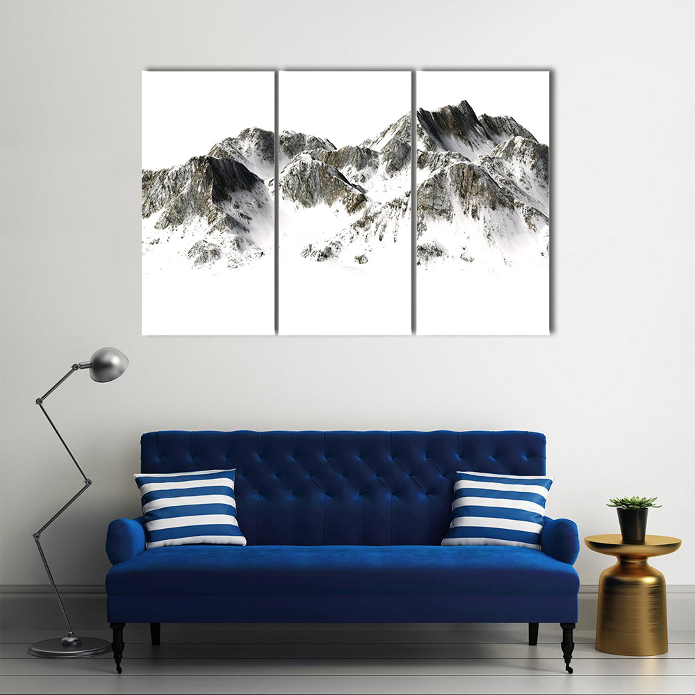 Snowy Mountain Peak Canvas Wall Art