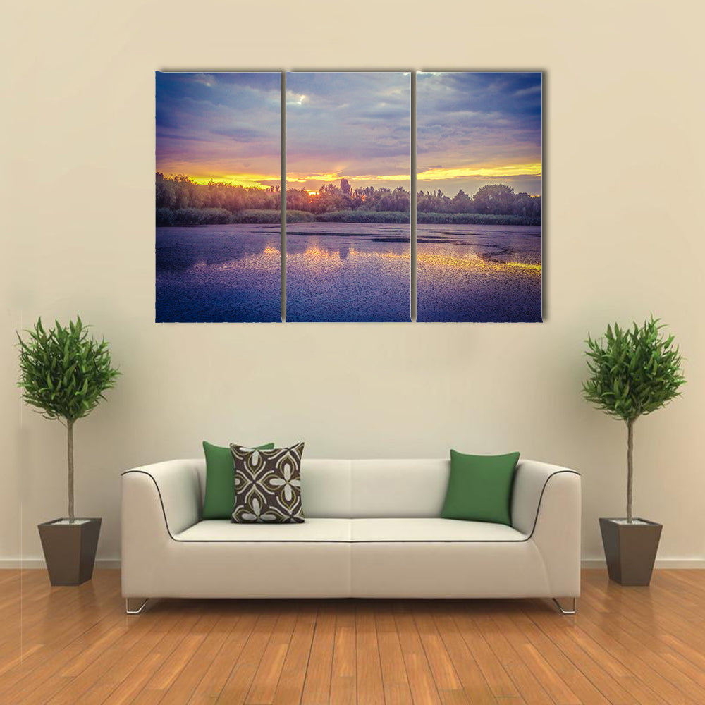 Danube Delta Sunset Canvas Wall Art