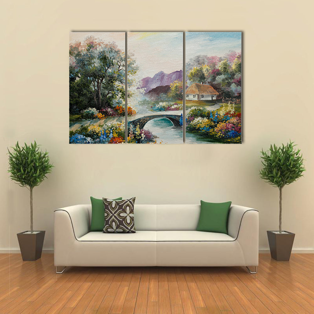 House In The Forest Canvas Wall Art
