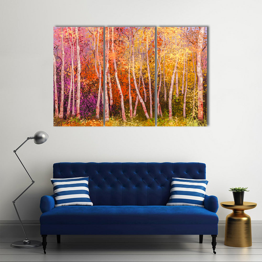 Colorful Autumn Trees Canvas Wall Art