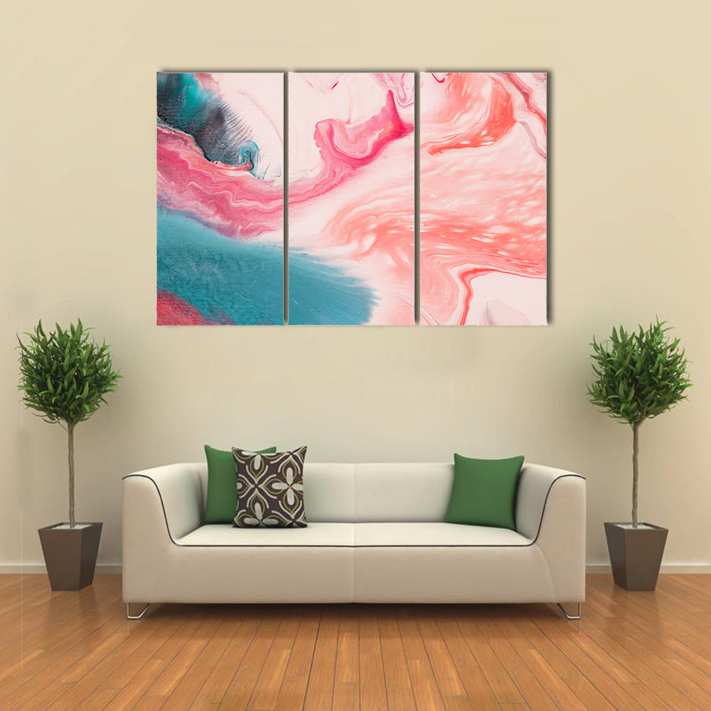 Marble Waves Abstract Canvas Wall Art