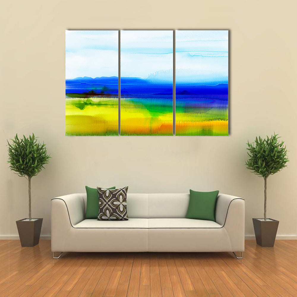 Semi Abstract Agriculture Fields Canvas Wall Art