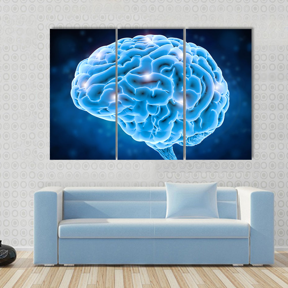Brain Power Concept Canvas Wall Art
