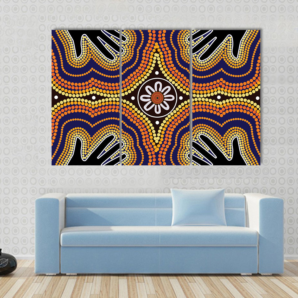 Unity Aboriginal Dotted Style Canvas Wall Art